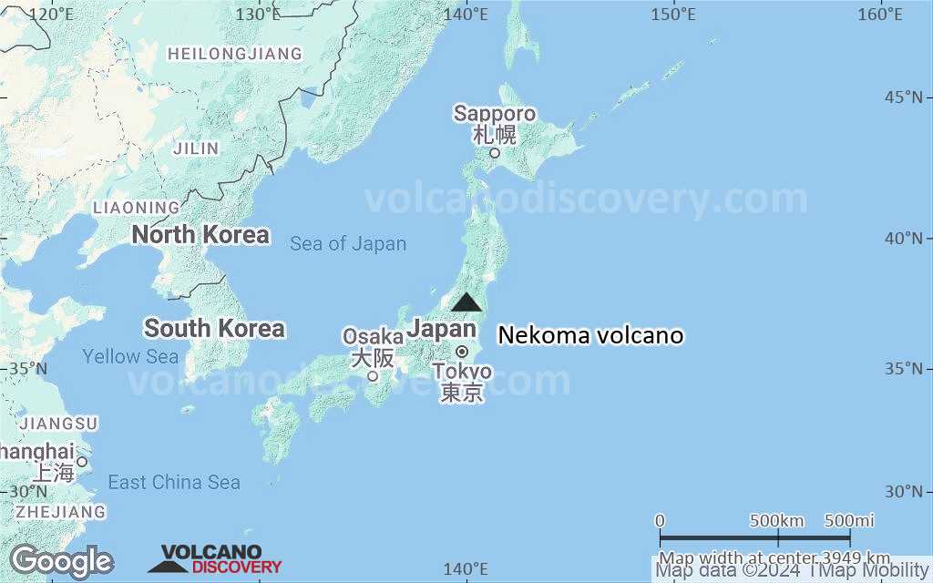 Terrain-type map of Nekoma volcano (region scale large)