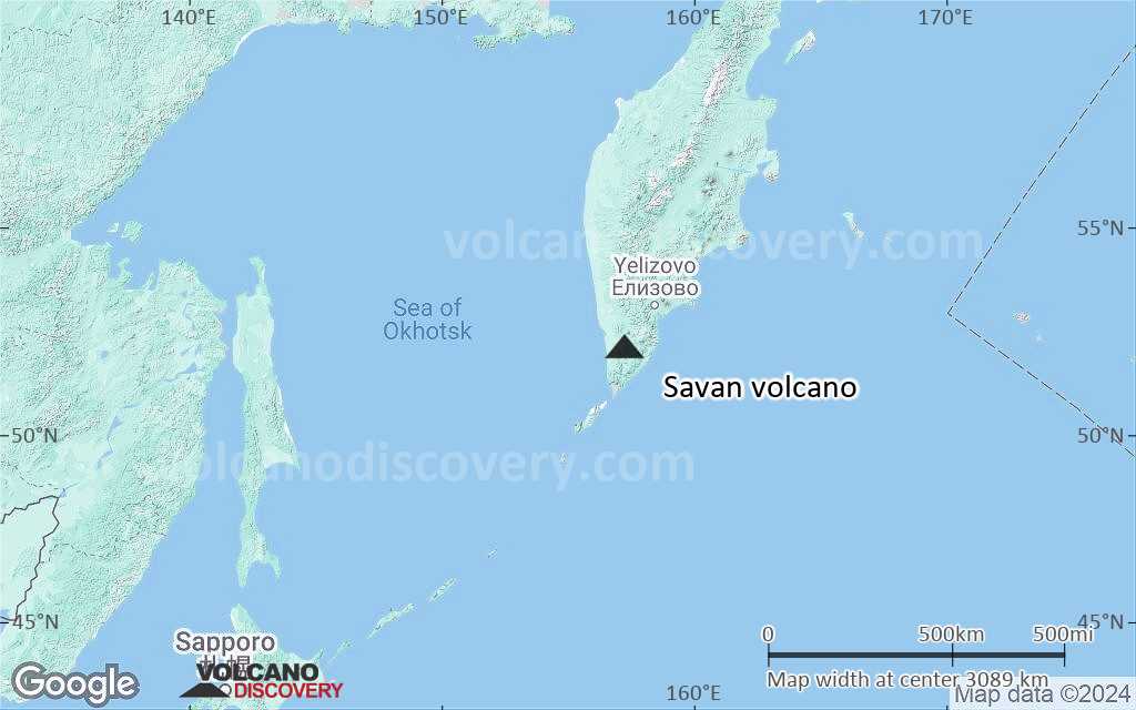 Terrain-type map of Savan volcano (region scale large)