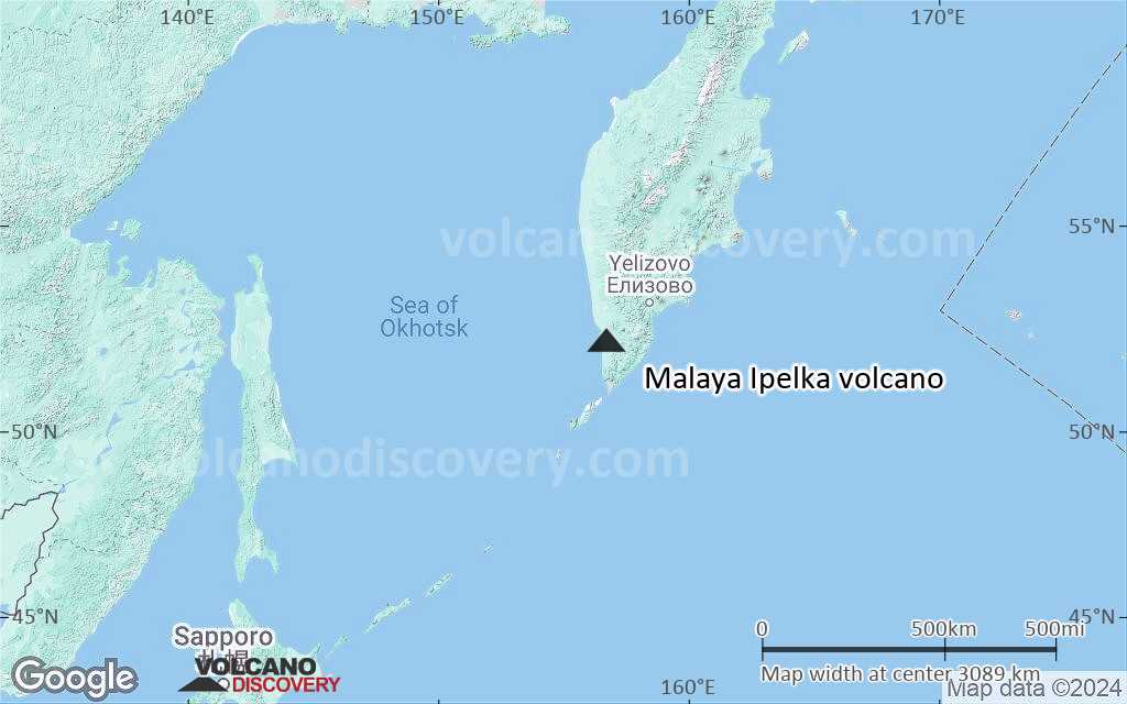 Terrain-type map of Malaya Ipelka volcano (region scale large)