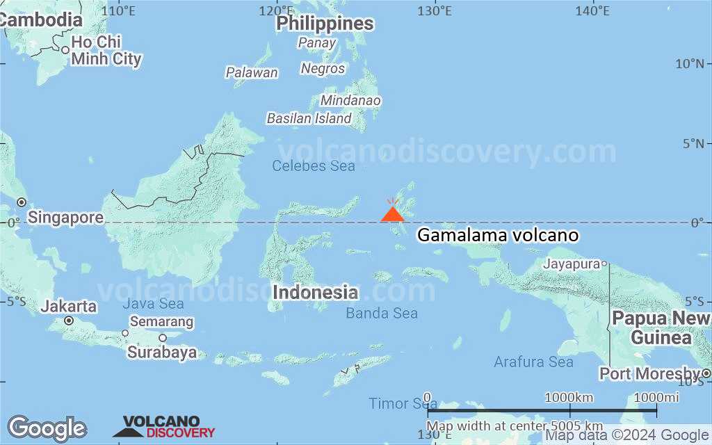 Terrain-type map of Gamalama volcano (region scale large)