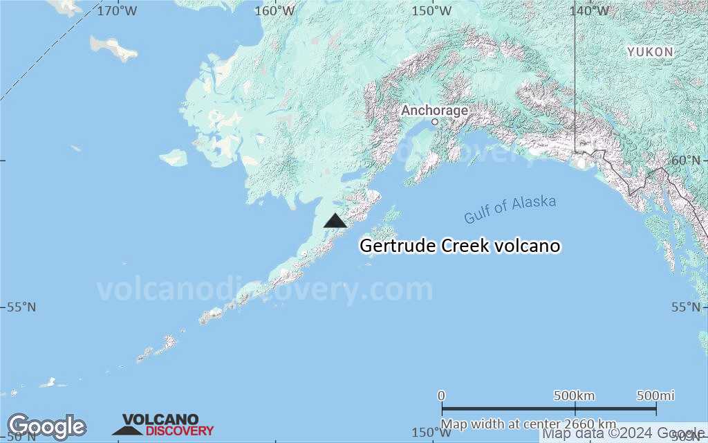 Terrain-type map of Gertrude Creek volcano (region scale large)