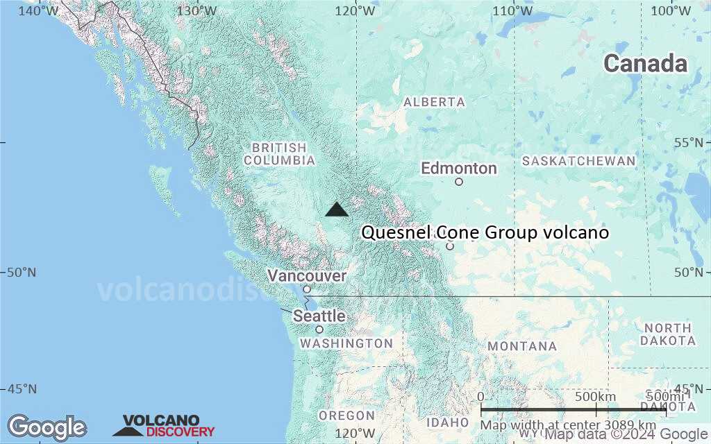 Terrain-type map of Quesnel Cone Group volcano (region scale large)