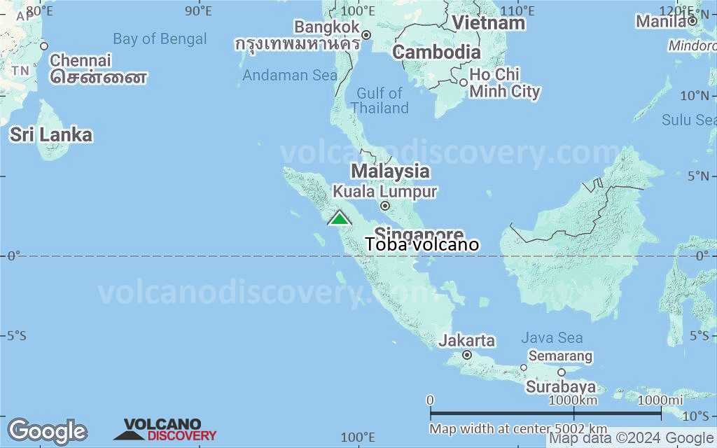 Terrain-type map of Toba volcano (region scale large)
