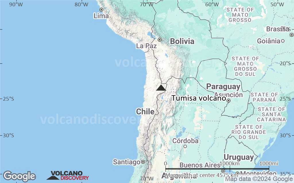 Terrain-type map of Tumisa volcano (region scale large)