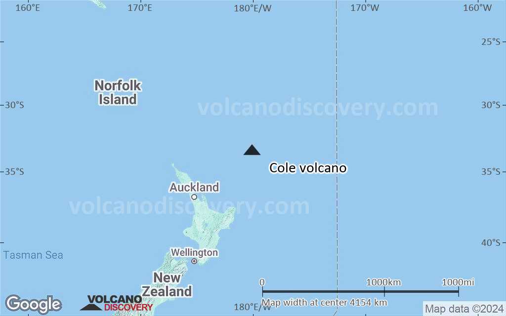 Terrain-type map of Cole volcano (region scale large)