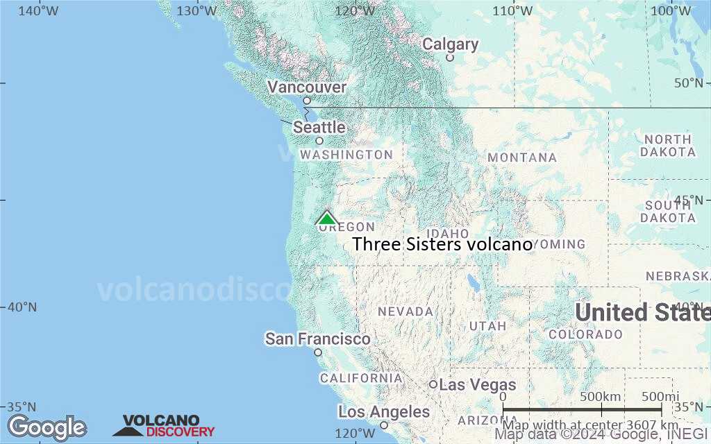 Terrain-type map of Three Sisters volcano (region scale large)