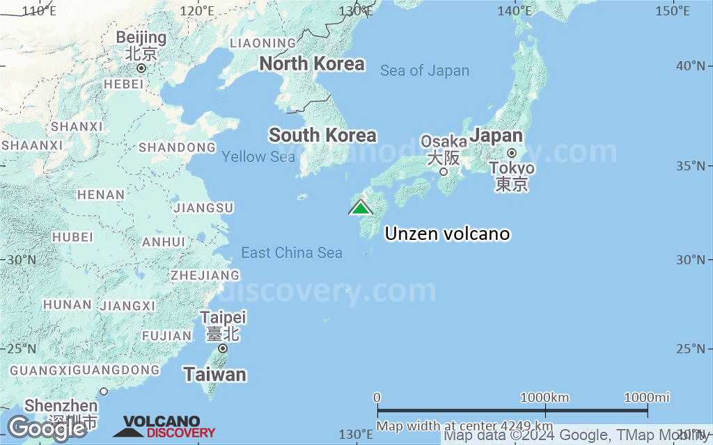 Terrain-type map of Unzen volcano (region scale large)
