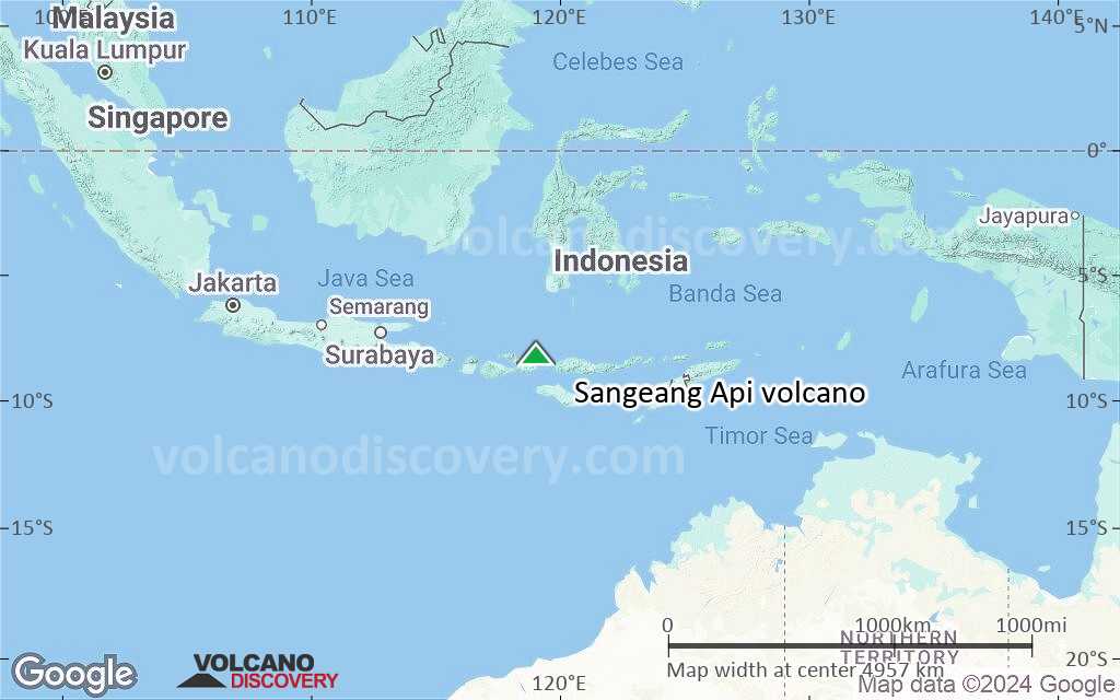 Terrain-type map of Sangeang Api volcano (region scale large)