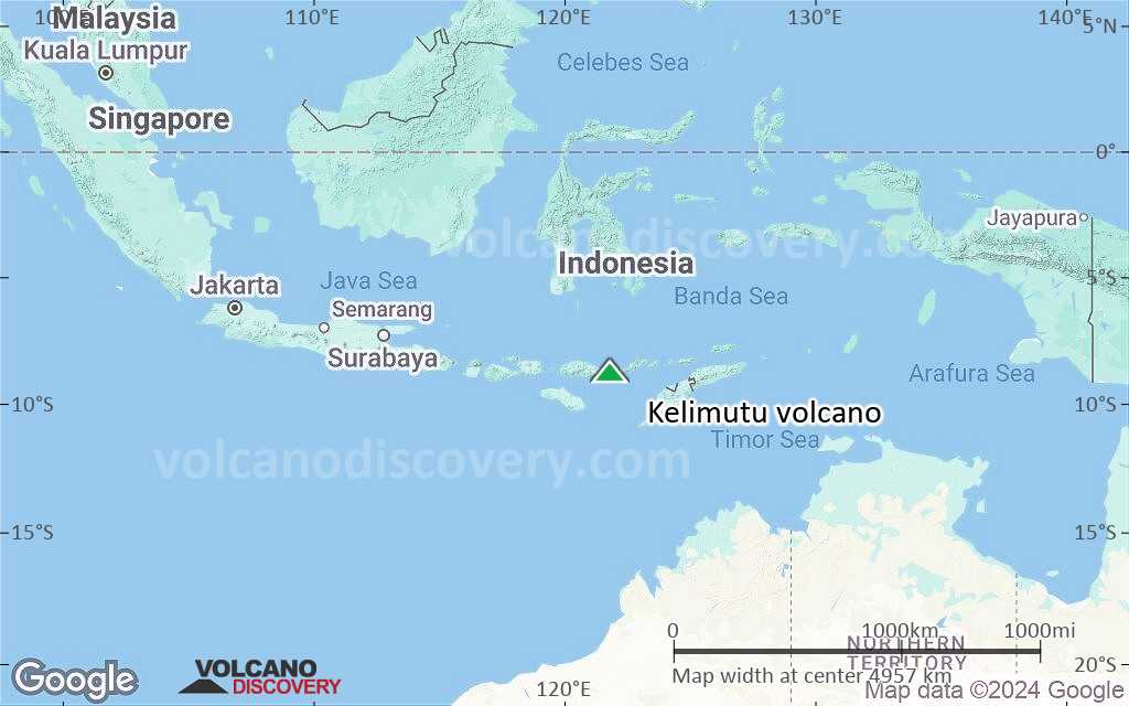 Terrain-type map of Kelimutu volcano (region scale large)