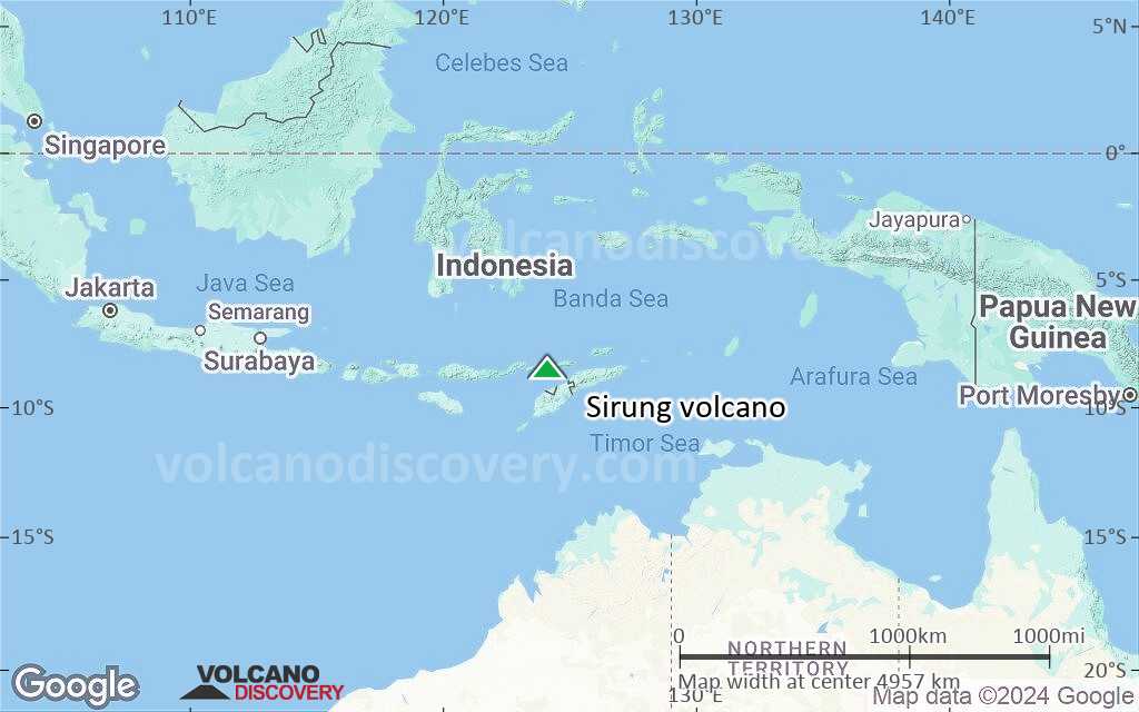 Terrain-type map of Sirung volcano (region scale large)