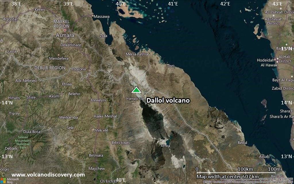 Satellite/aerial-type map of Dallol volcano (local scale large)