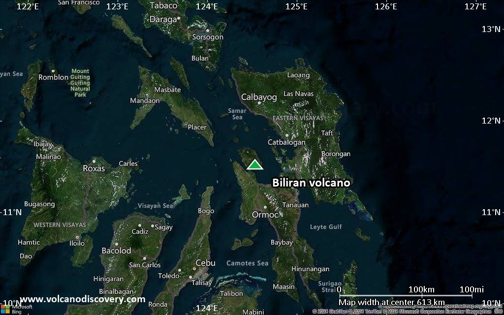 Satellite/aerial-type map of Biliran volcano (local scale large)
