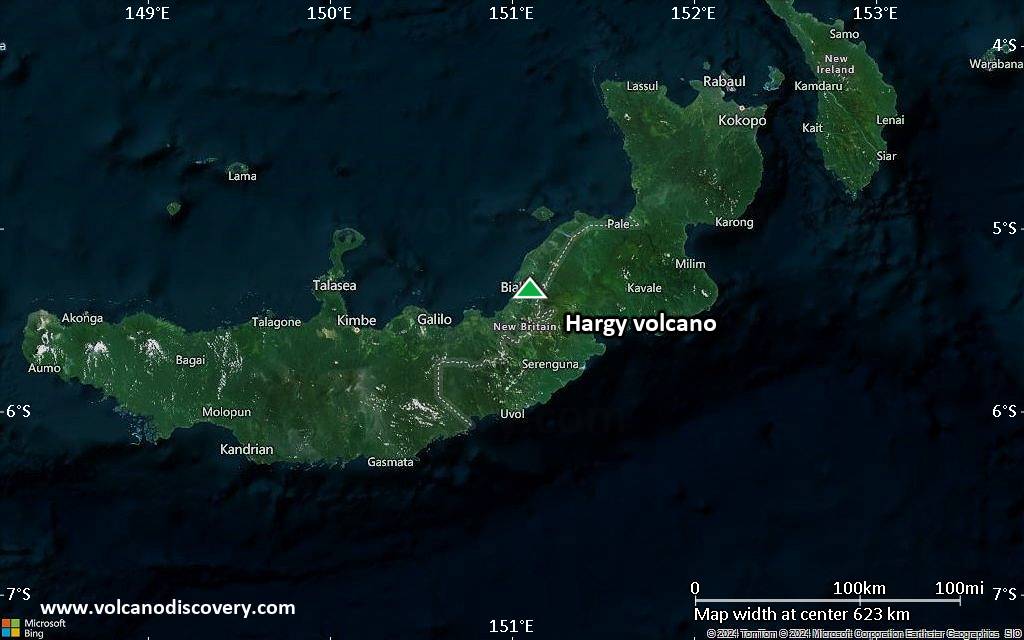 Satellite/aerial-type map of Hargy volcano (local scale large)