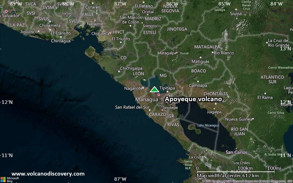Satellite/aerial-type map of Apoyeque volcano (local scale large)