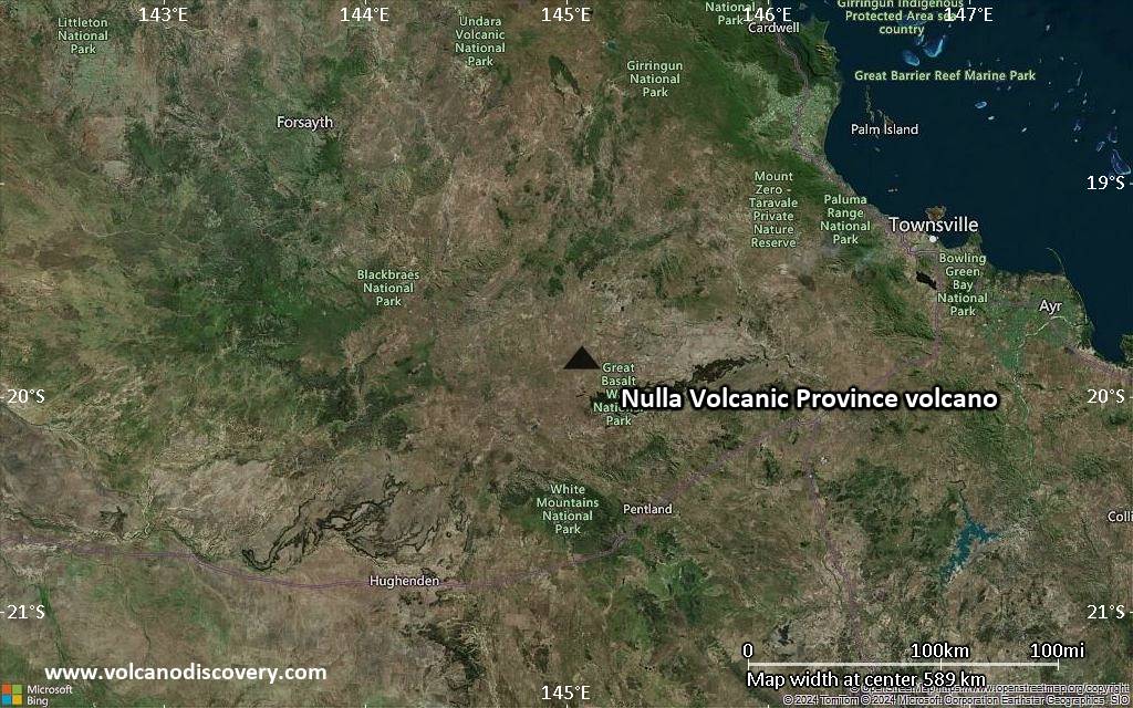 Satellite/aerial-type map of Nulla Volcanic Province volcano (local scale large)
