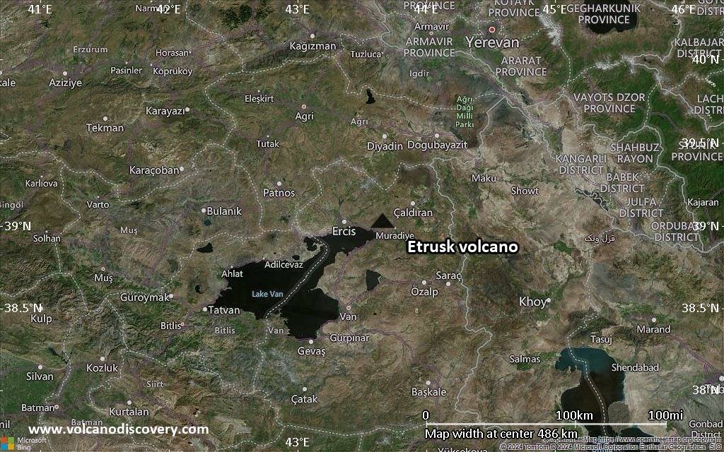 Satellite/aerial-type map of Etrusk volcano (local scale large)