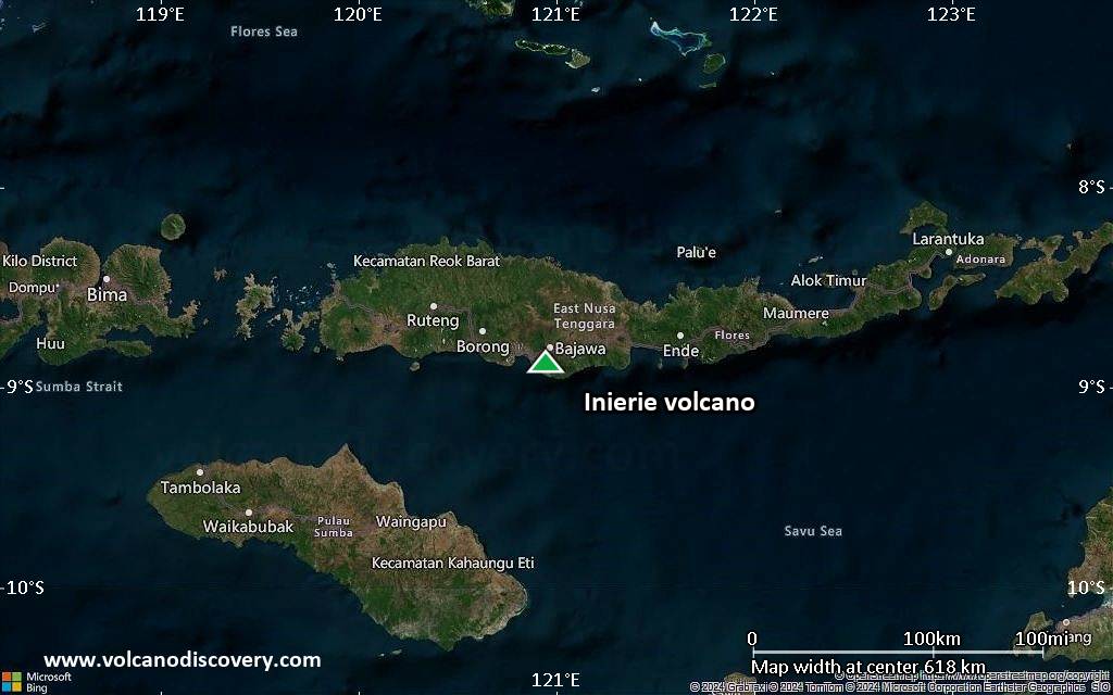 Satellite/aerial-type map of Inierie volcano (local scale large)