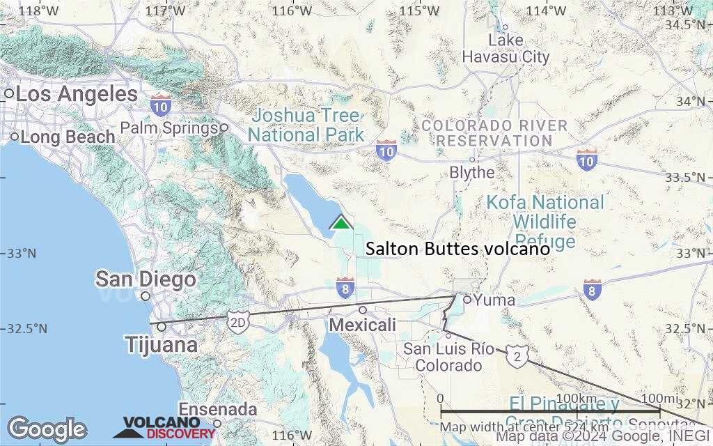 Terrain-type map of Salton Buttes volcano (local scale large)