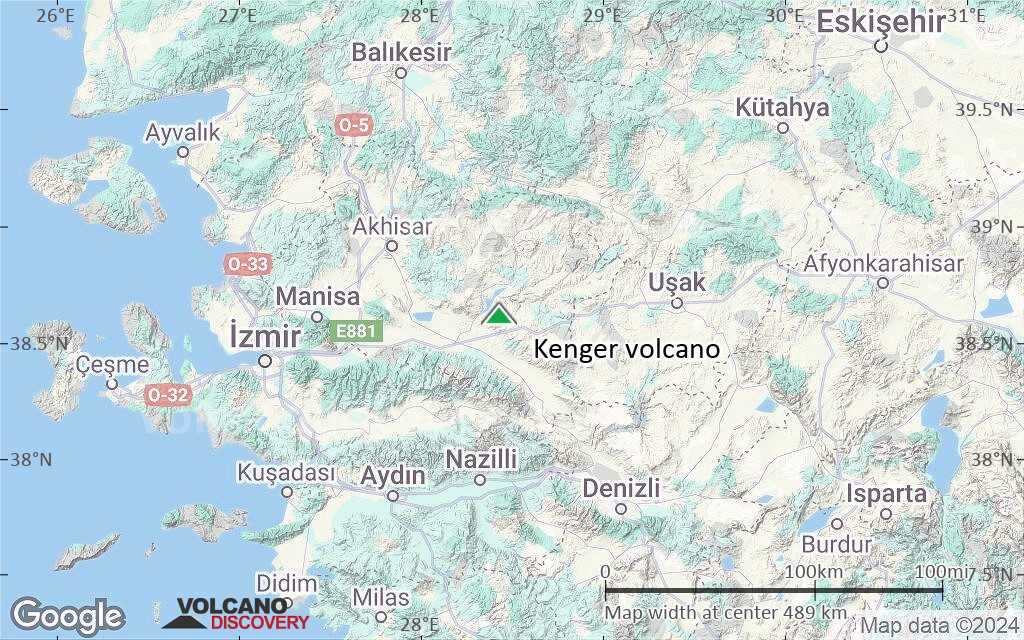 Terrain-type map of Kenger volcano (local scale large)
