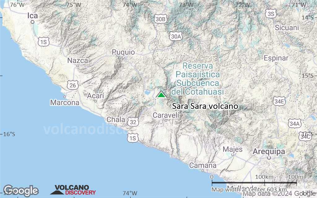 Terrain-type map of Sara Sara volcano (local scale large)