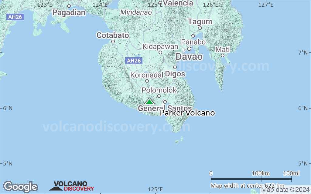 Terrain-type map of Parker volcano (local scale large)