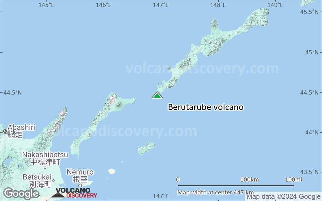 Terrain-type map of Berutarube volcano (local scale large)