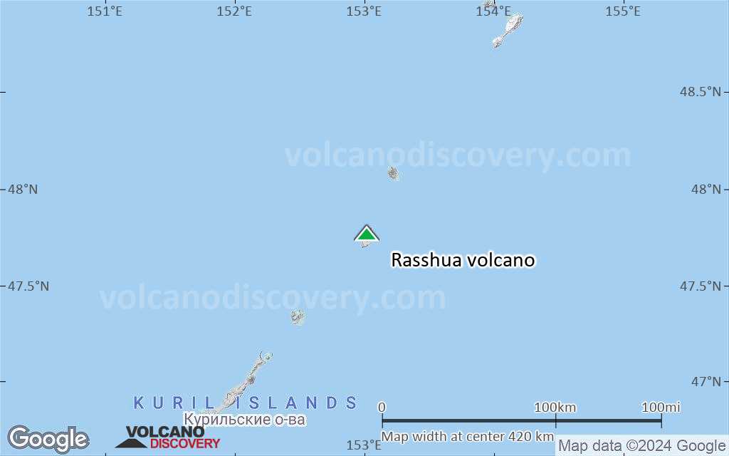 Terrain-type map of Rasshua volcano (local scale large)