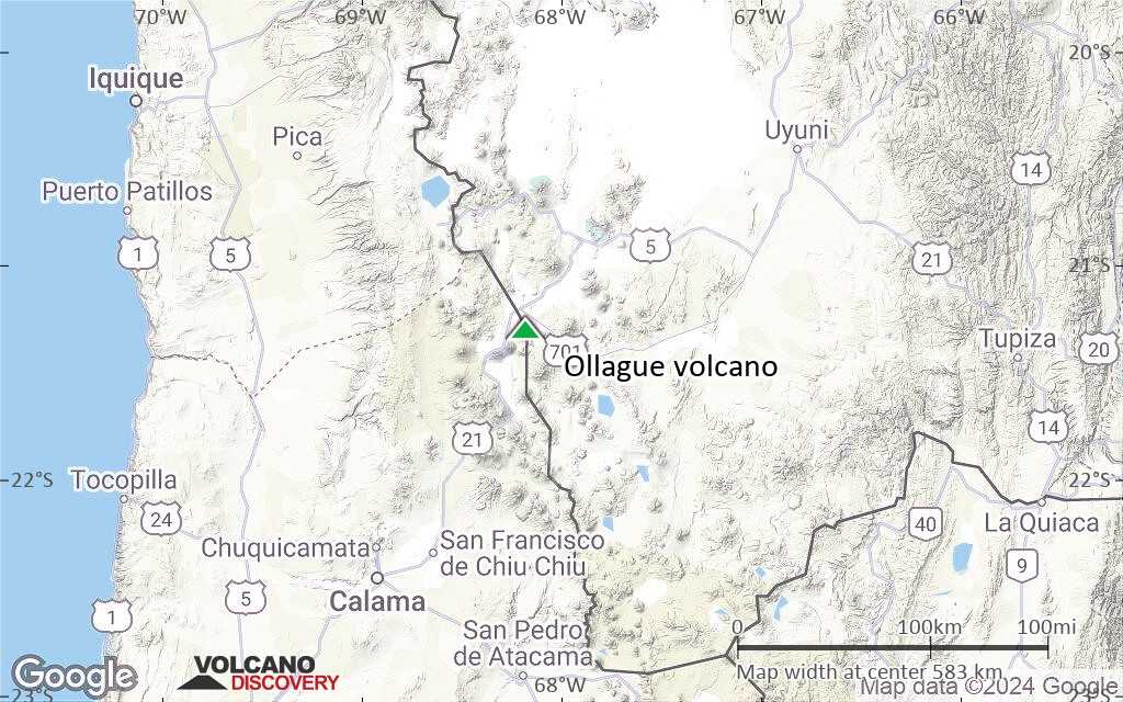 Terrain-type map of Ollague volcano (local scale large)