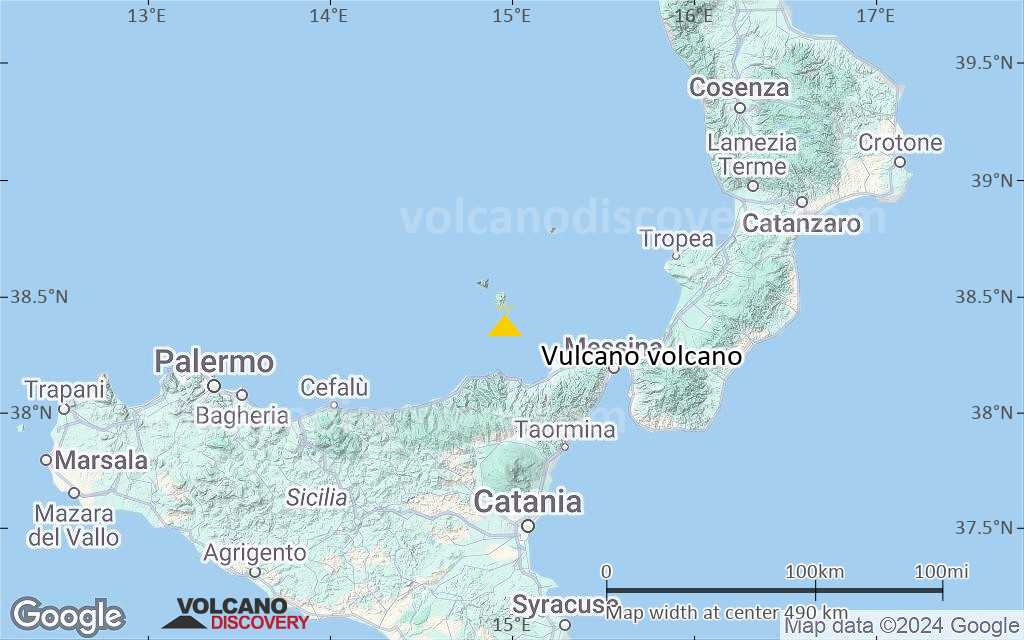 Terrain-type map of Vulcano volcano (local scale large)