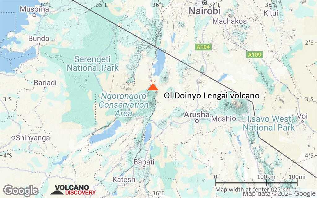 Terrain-type map of Ol Doinyo Lengai volcano (local scale large)