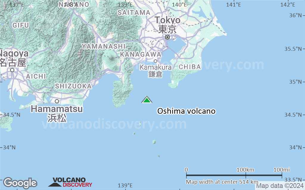 Terrain-type map of Oshima volcano (local scale large)