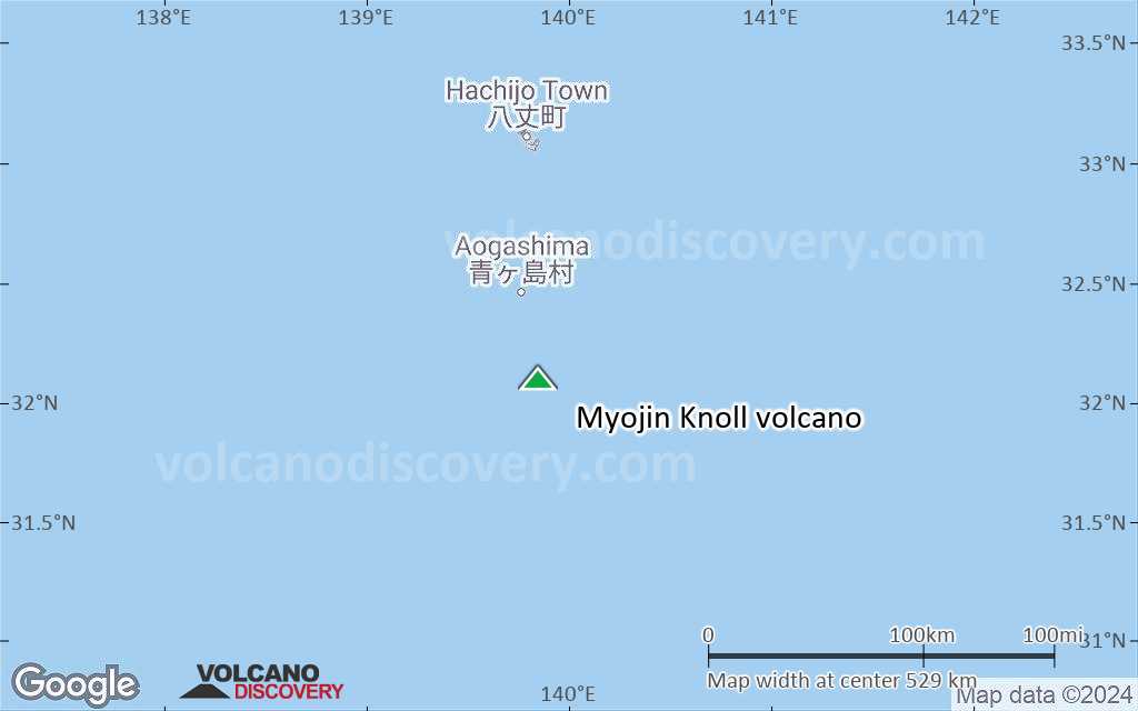 Terrain-type map of Myojin Knoll volcano (local scale large)
