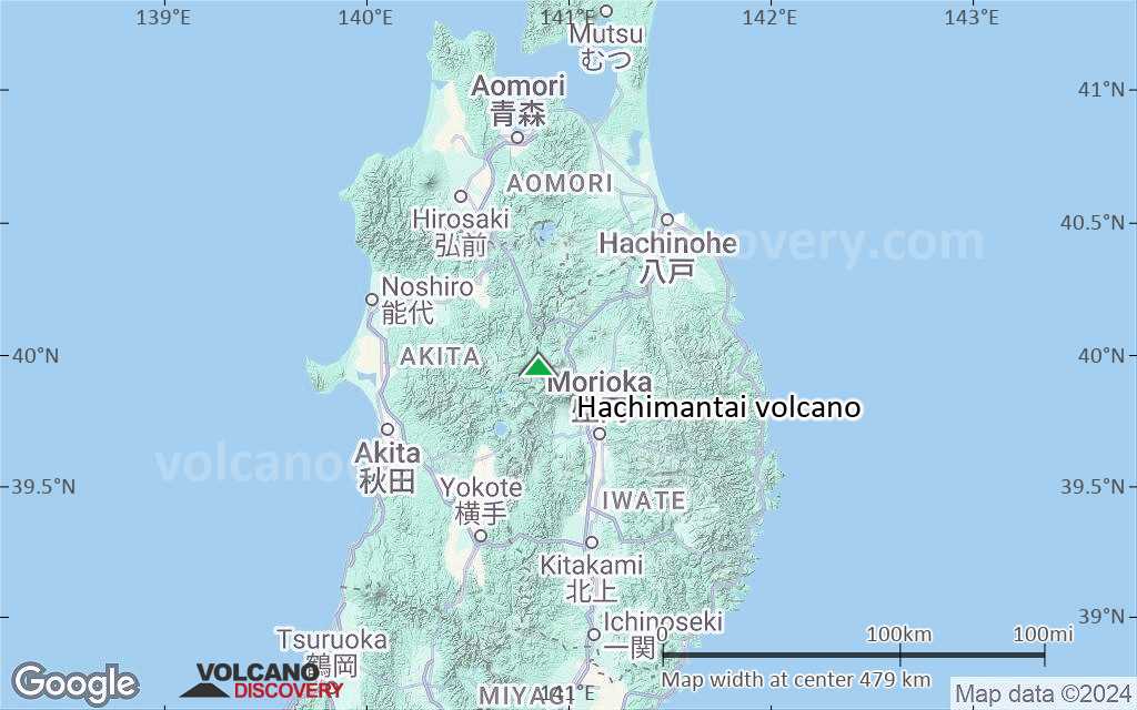 Terrain-type map of Hachimantai volcano (local scale large)