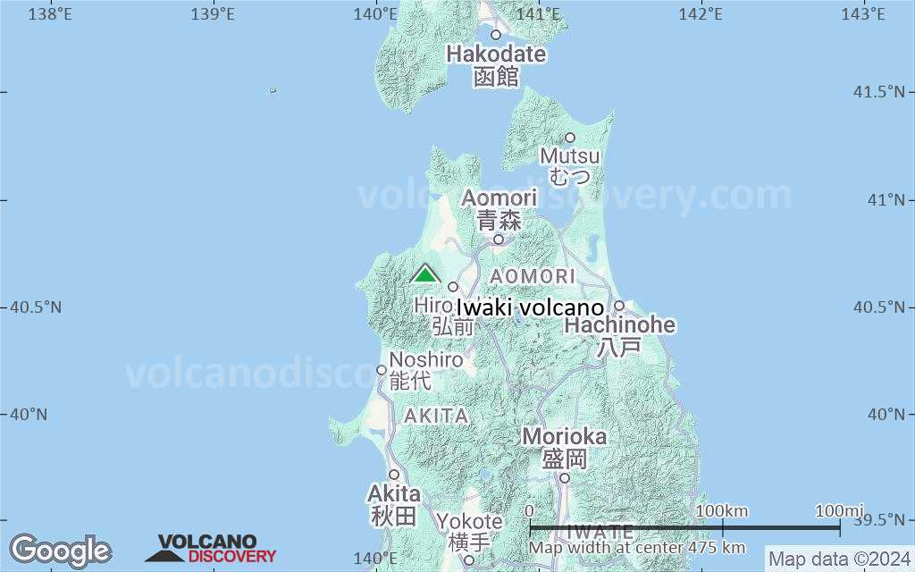 Terrain-type map of Iwaki volcano (local scale large)