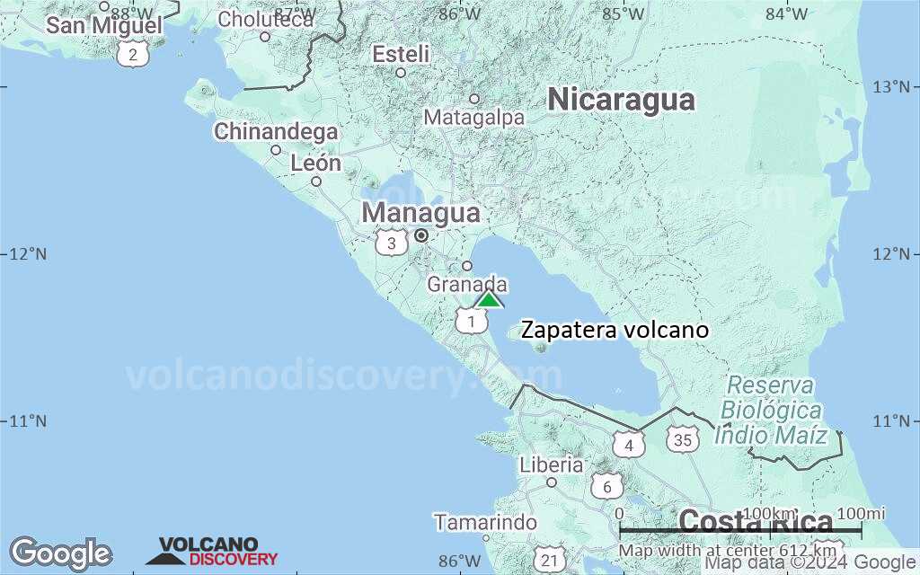 Terrain-type map of Zapatera volcano (local scale large)