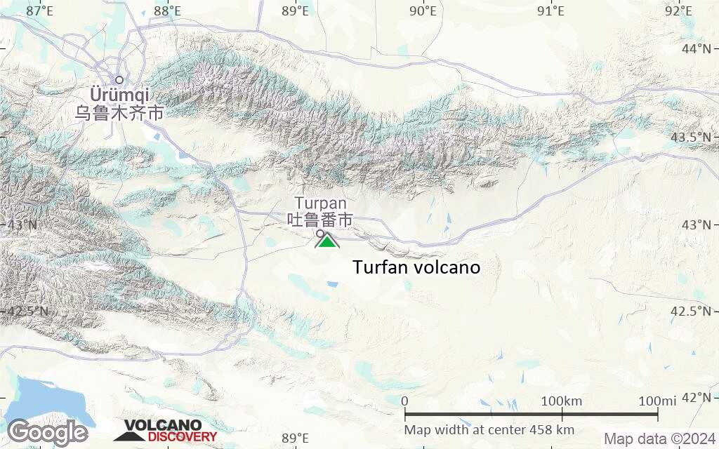 Terrain-type map of Turfan volcano (local scale large)