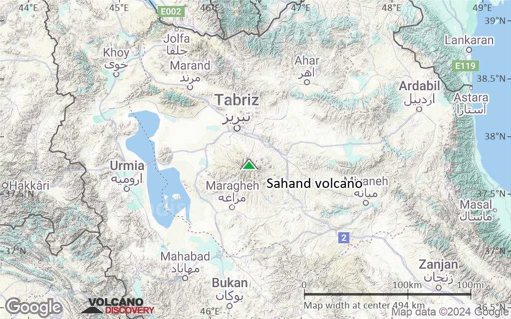 Terrain-type map of Sahand volcano (local scale large)