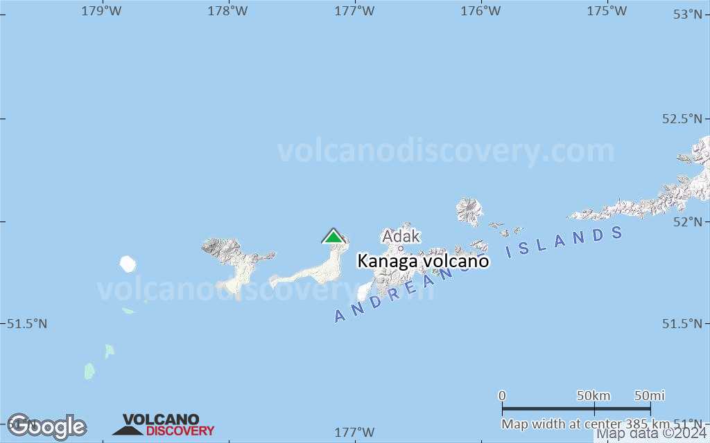 Terrain-type map of Kanaga volcano (local scale large)