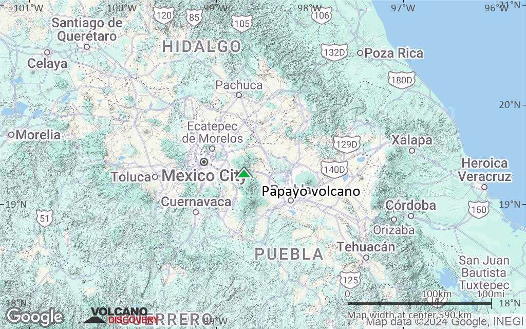 Terrain-type map of Papayo volcano (local scale large)