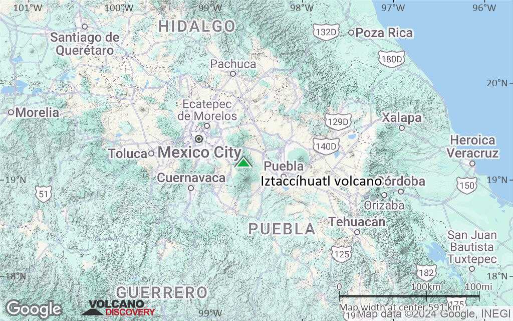 Terrain-type map of Iztaccíhuatl volcano (local scale large)