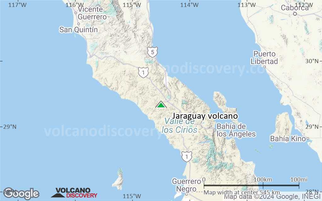 Terrain-type map of Jaraguay volcano (local scale large)