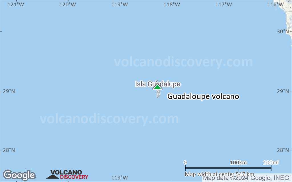 Terrain-type map of Guadaloupe volcano (local scale large)