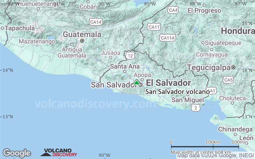 Terrain-type map of San Salvador volcano (local scale large)