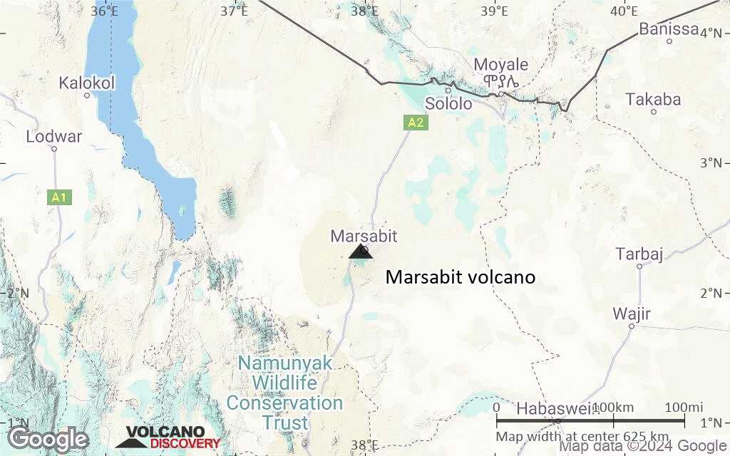 Terrain-type map of Marsabit volcano (local scale large)