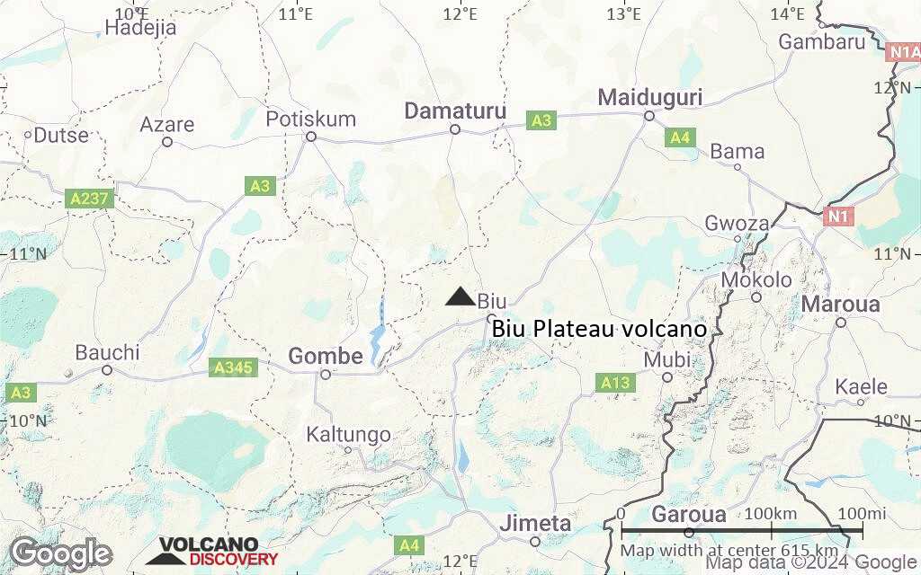 Terrain-type map of Biu Plateau volcano (local scale large)