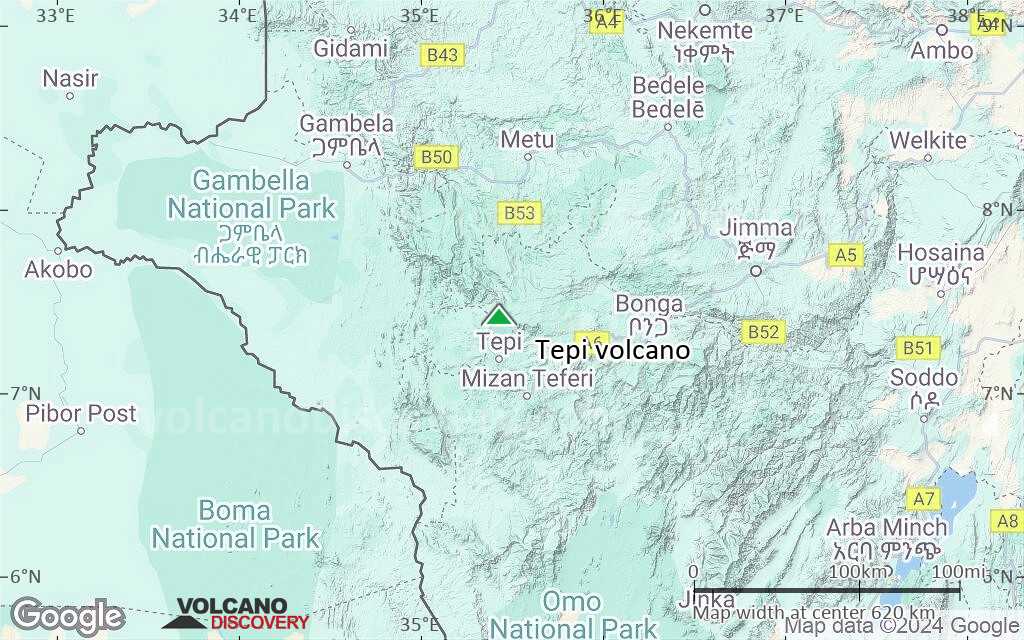 Terrain-type map of Tepi volcano (local scale large)