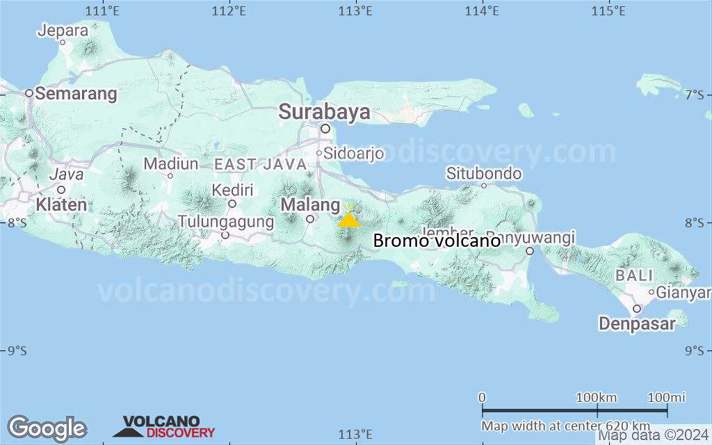 Terrain-type map of Bromo volcano (local scale large)