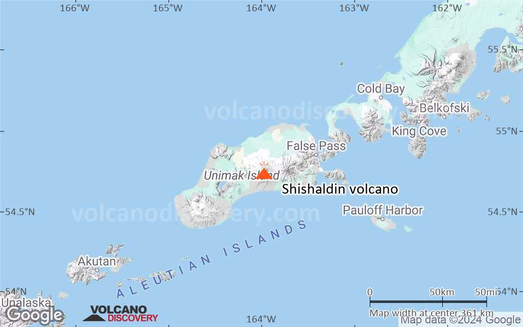 Terrain-type map of Shishaldin volcano (local scale large)