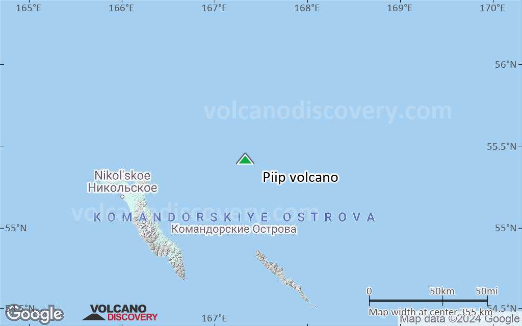 Terrain-type map of Piip volcano (local scale large)
