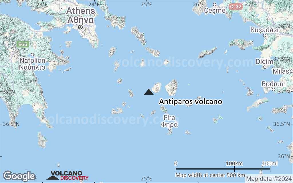 Terrain-type map of Antiparos volcano (local scale large)